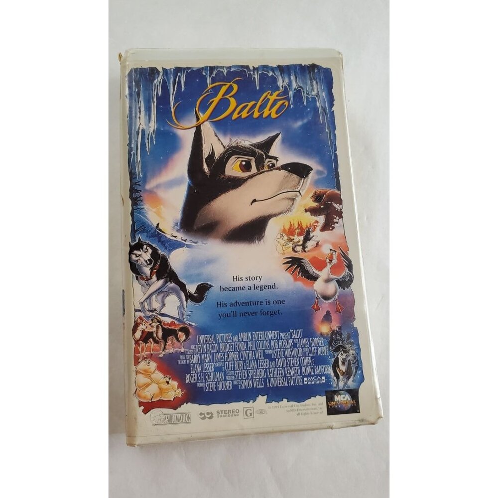 Vintage Balto VHS Tape 1995 - Universal Studios - Clamshell